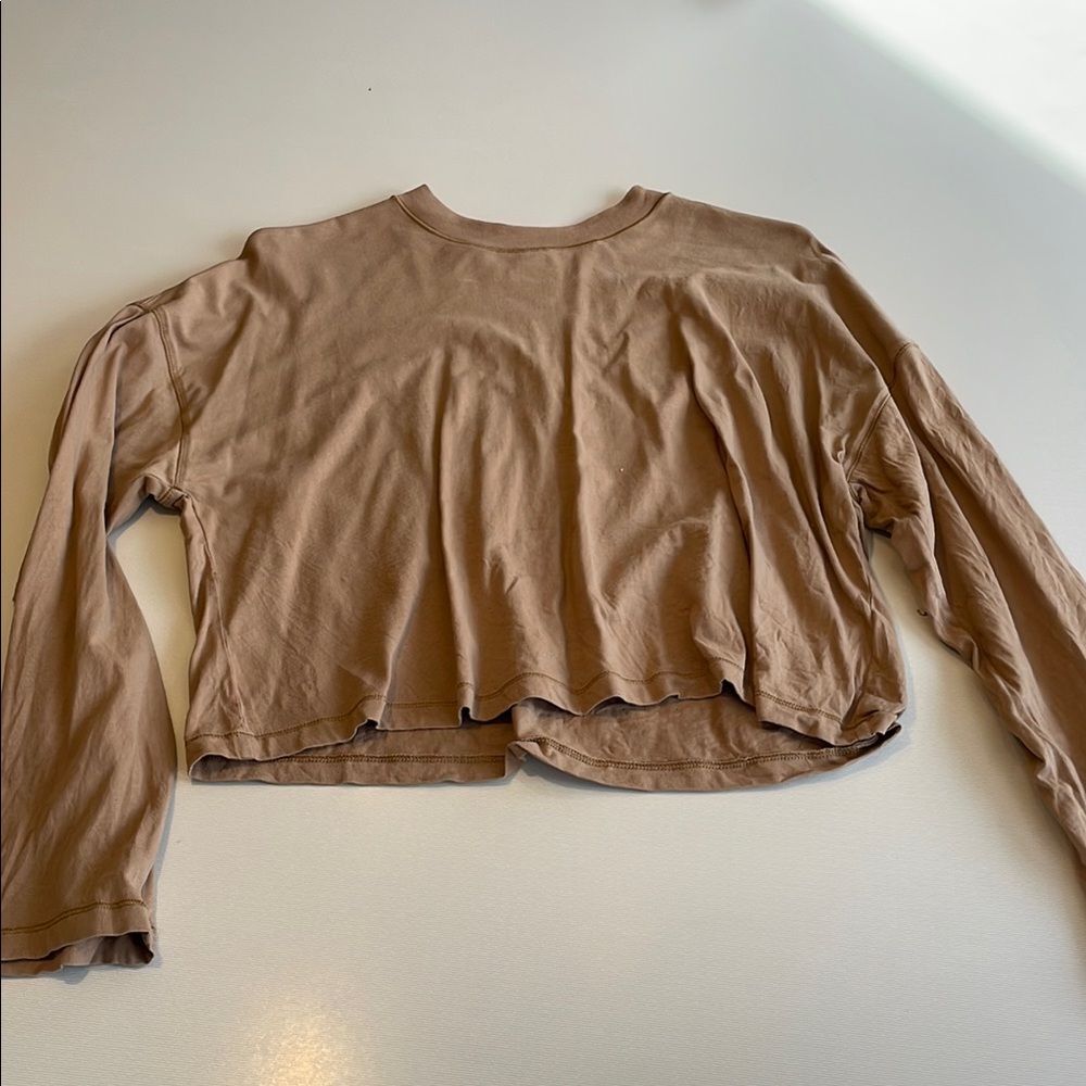 Women's Tan Long Sleeve Top